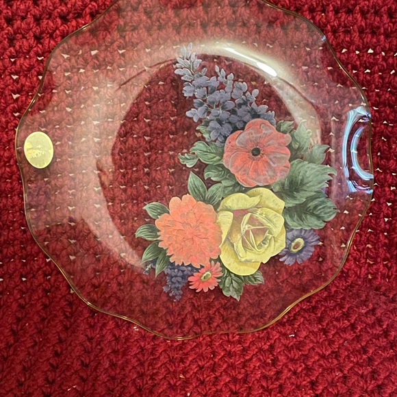 2 for $15 Beautiful Hand painted Chance Glass Plate - Picture 6 of 6
